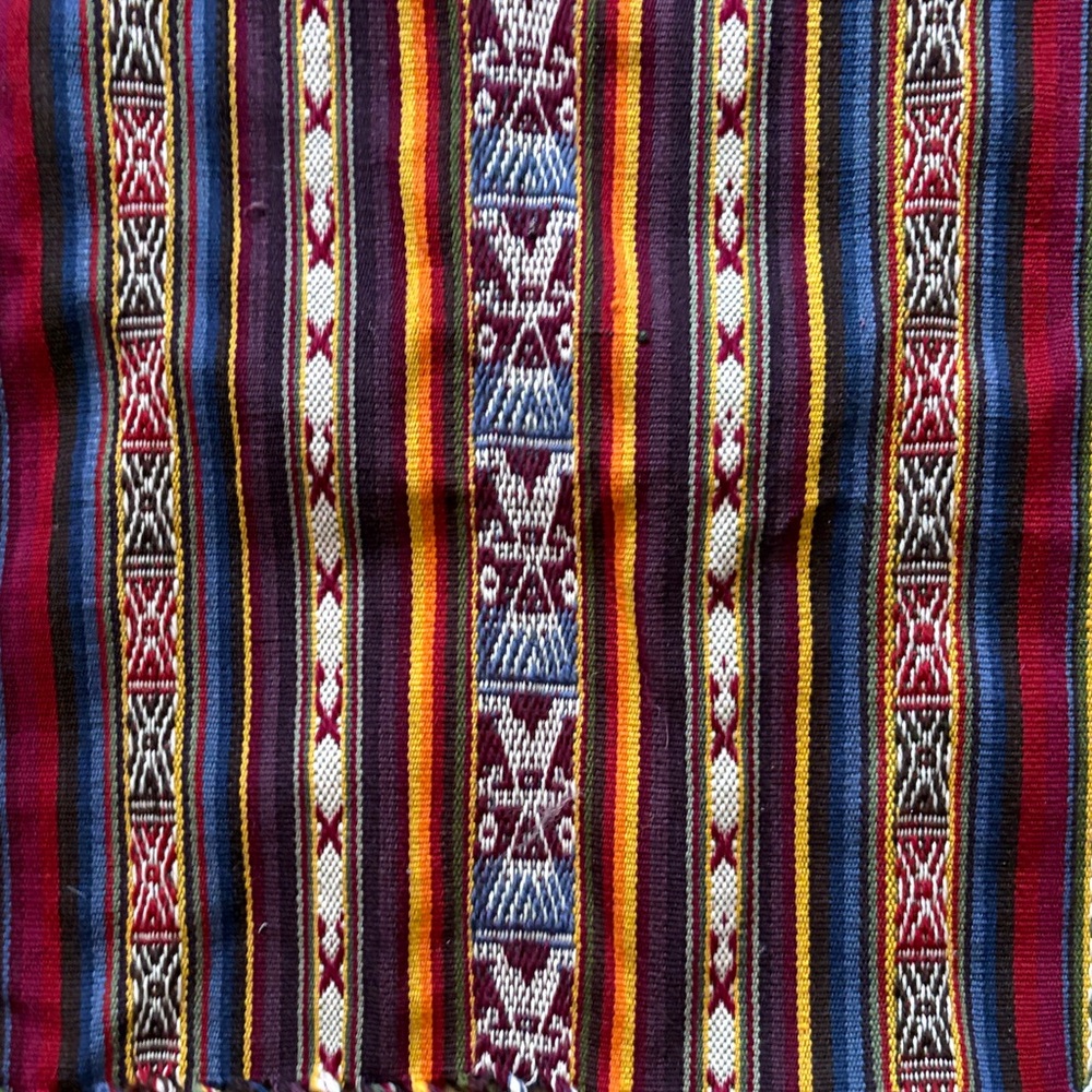 Authentic Peruvian Aguayo Table Runner - Handwoven Andean Folk Ar - Picture 3 of 7